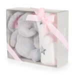 Бебешко одеяло 90/75 cm с играчка Elephant pink - Image 4