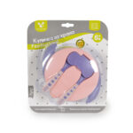 Купа с лъжица и вилица Jelly розов F1730 - Image 5