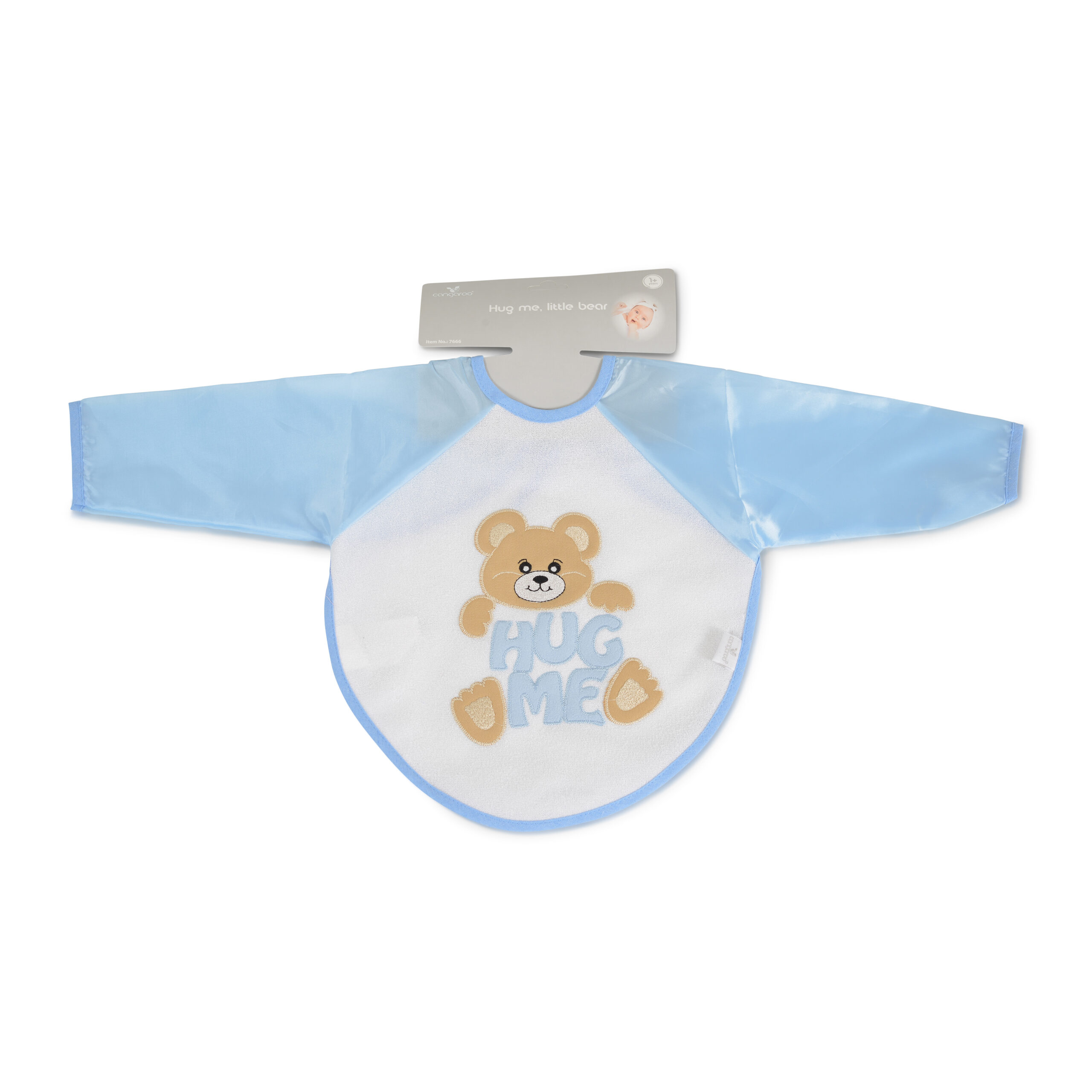 image Лигавник с ръкави Hug me, Little bear 7666 син - Image 1
