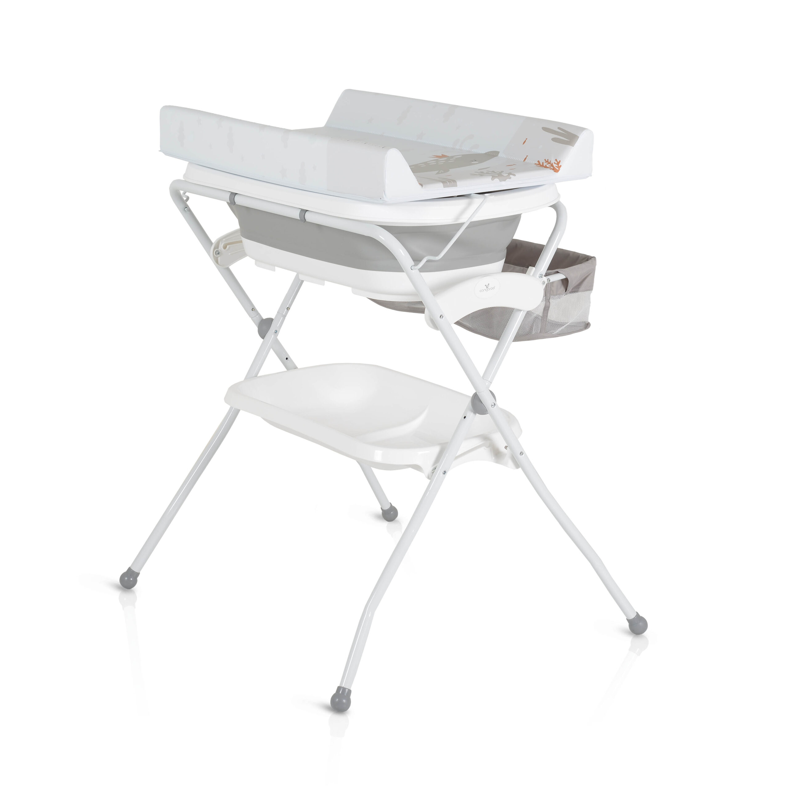 Вана със стойка и повивалник Como сив