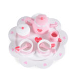 Дървен чаен сервиз сърчица - Image 2