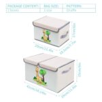 Комплект 2 броя Сгъваеми Кутии за Съхранение с Капак и Дръжки - GIRAFFE,  за Детски Играчки, Книжки, Дрехи - Image 3