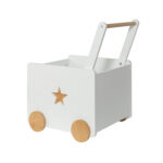 Кутия за Играчки GINGER HOME с Колелца за Бутане, Дървена, Бяла, 38х45х54 см. - Image 3