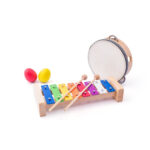 Комплект дървени музикални инструменти с триъгълник - Image 2