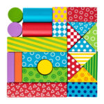 Дървен цветен конструктор с количка - Image 4