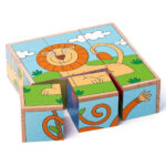 Дървен пъзел с кубчета, Диви животни - Image 3