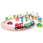 Комплект дървено влакче с релси и аксесоари, 40 части - Image 5