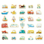 Дървени магнитни фигури Превозни средства, Hape - Image 6