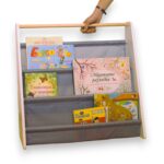 Преносима Детска Етажерка за Книги GINGER HOME, Обзавеждане за Детска Стая, Бяло, Сиво - Image 7