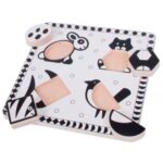 Дървен пъзел - Черно-бели домашни любимци