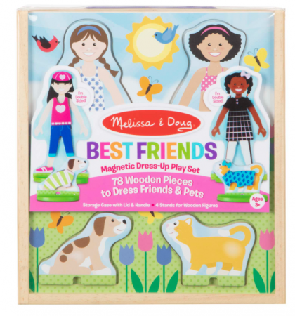Дървен магнитен комплект - Най - добри приятели