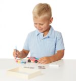 Дървен комплект - Оцвети колички - Image 3