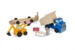 Melissa & Doug - Дървени строителни превозни средства - Самосвал и товарач - Image 5