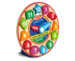 Melissa & Doug - Дървен часовник сортер - Цветове и форми