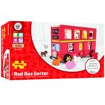 Детски дървен сортер - Червен автобус - Image 5