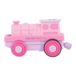 Дървен локомотив на батерия - Розов - Image 2