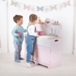 Дървена кухня за игра - розова - Image 6