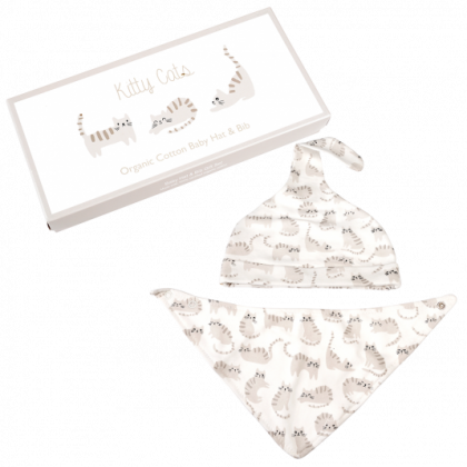 Комплект шапка с лигавник - Котенца