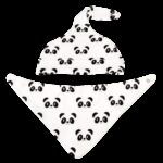 Комплект шапка с лигавник - Панда - Image 3