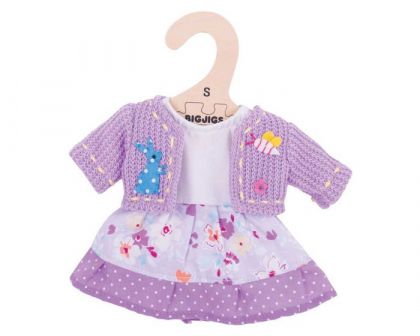 Люлякова рокля и жилетка