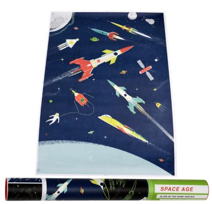 Rex London - Светещ в тъмното плакат - Космическа ера