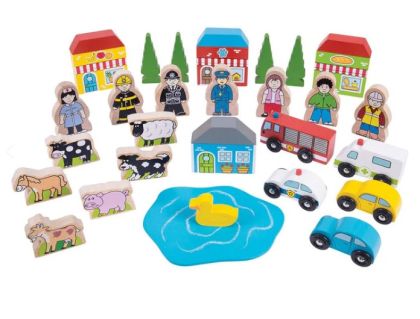 Комплект дървени фигурки - Край пистата