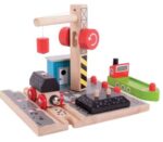 Дървен кран с магнитна макара