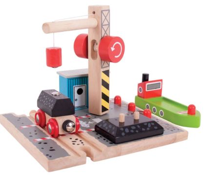 Дървен кран с магнитна макара