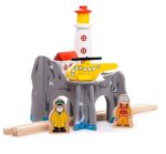 Дървен влаков тунел с фар