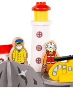 Дървен влаков тунел с фар - Image 3