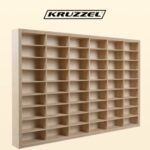 Дървен рафт за съхранение на колички и играчки - 54 отделения - Kruzzel - Image 5