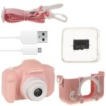 Детска розова цифрова Full HD камера с + 32GB карта памет и вградени игри и селфи камера - Kruzzel - Image 7