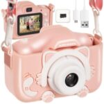 Детска розова цифрова Full HD камера с + 32GB карта памет и вградени игри и селфи камера - Kruzzel - Image 6