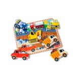 Детски масивен мъзел 6 части - Строителни машини - Melissa & Doug