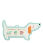 Блестящи детски пръстени Куче и котка (3 бр.) - Rex London