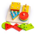 Bigjigs-Дървен пъзел за сортиране с геометрични форми - Image 4