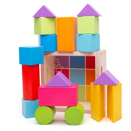 Цветни блокчета Rainbow Building Blocks