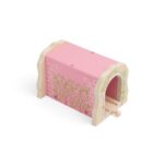 Bigjigs - Дървен тухлен тунел с релса - Розов - Image 5