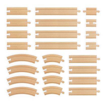 Bigjigs - Комплект дървени допълнителни релси