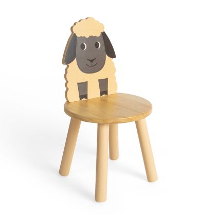Bigjigs - Детско дървено столче - Овчица