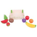 Bigjigs - Дървен детски комплект за готвене - Щайга с плодове - Image 9