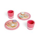 Bigjigs - Дървен комплект с мляко и бисквити - Розов - Image 4