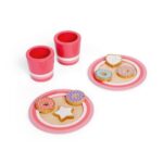 Bigjigs - Дървен комплект с мляко и бисквити - Розов - Image 5