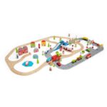 Bigjigs - Дървен комплект с релси и аксесоари - Град - Image 7