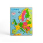 Bigjigs - Дървен пъзел - Карта на Европа
