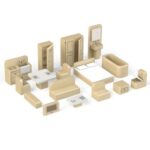 Bigjigs - Отворена дървена куклена къща - Обзаведена - Image 3