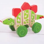 Bigjigs - Дървена играчка за дърпане - Динозавър - Image 7