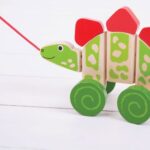 Bigjigs - Дървена играчка за дърпане - Динозавър - Image 3