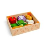 Bigjigs - Дървен детски комплект за готвене - Щайга със зеленчуци - Image 6