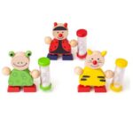 Bigjigs - Поставка за четка за зъби с пясъчен таймер - Коте - Image 2